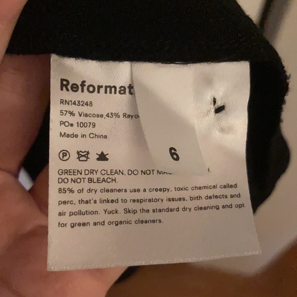 AUTH Reformation Maren Midi Dress Black - Picture 5 of 7